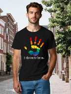 Men’s LGBTQ Pride T-Shirt Rainbow Equality Graphic Top