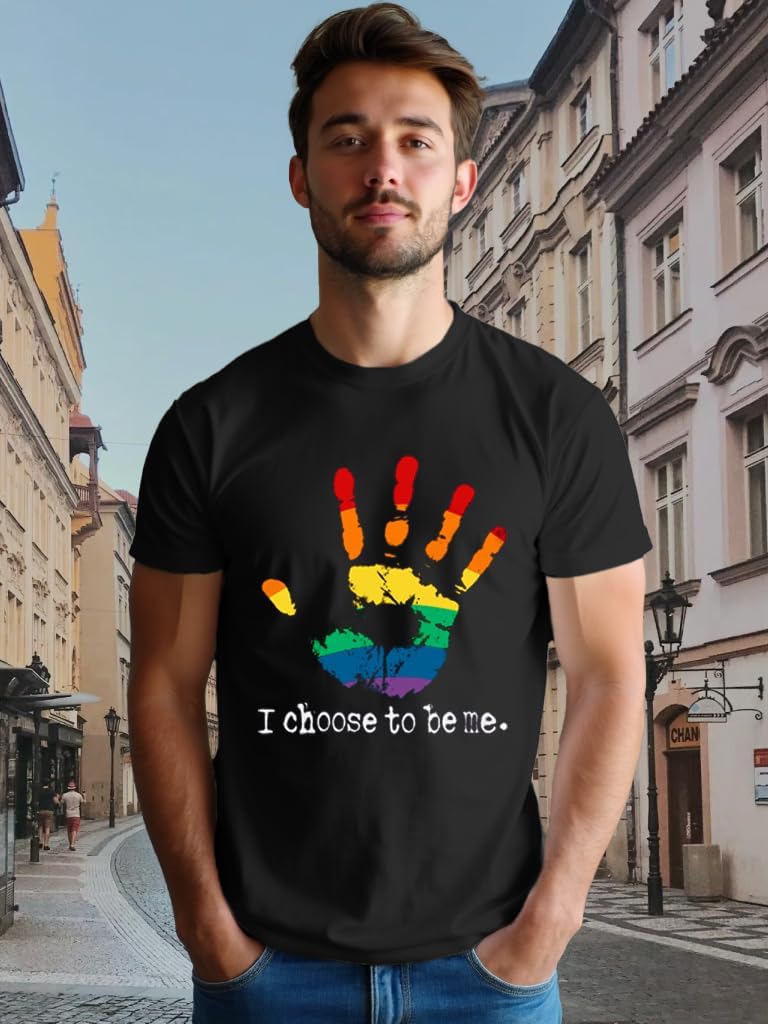 Men’s LGBTQ Pride T-Shirt Rainbow Equality Graphic Top
