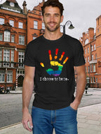 Men’s LGBTQ Pride T-Shirt Rainbow Equality Graphic Top