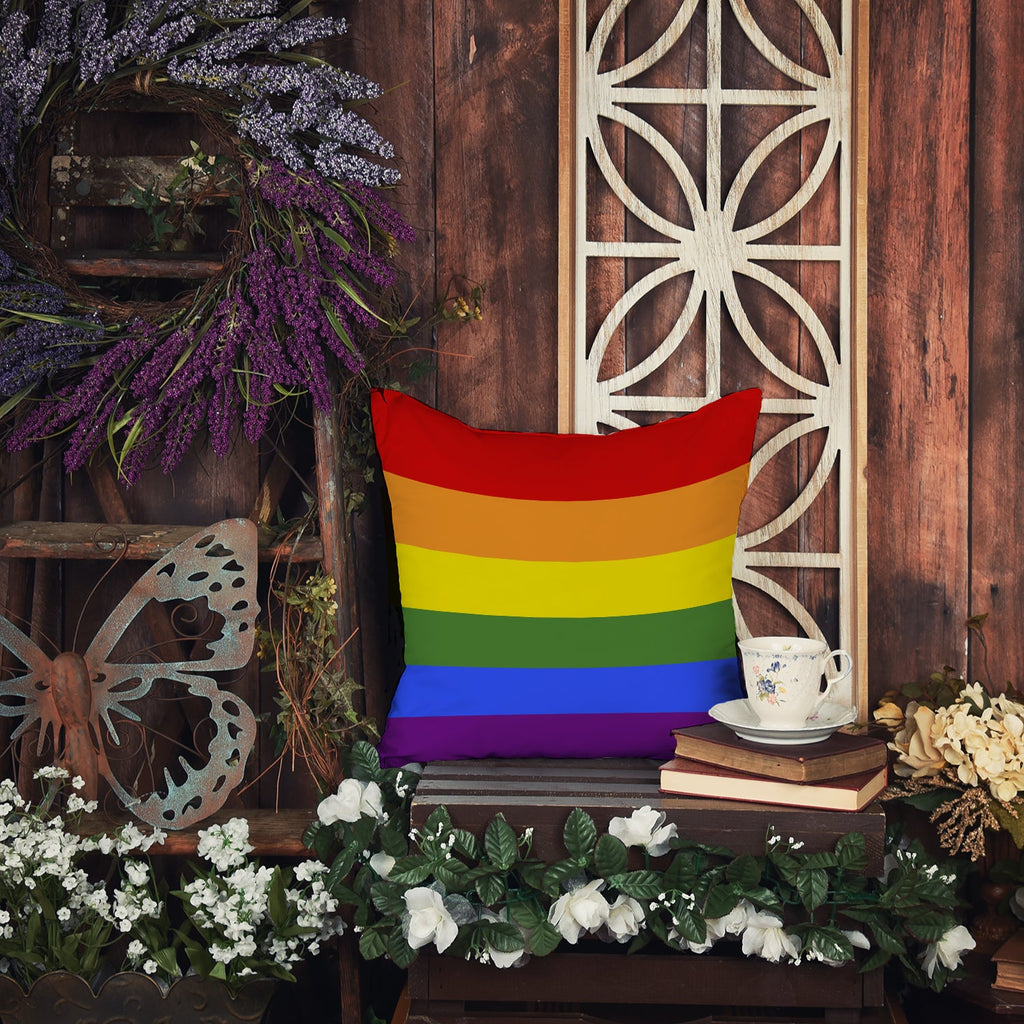 Gay Pride Throw Pillow - 14x14 Decorative Pillow – Art for Your Home & Patio