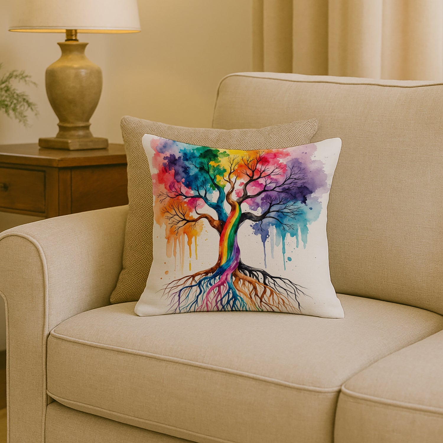 Rooted in Gay Pride Throw Pillow DAC8628PW1818