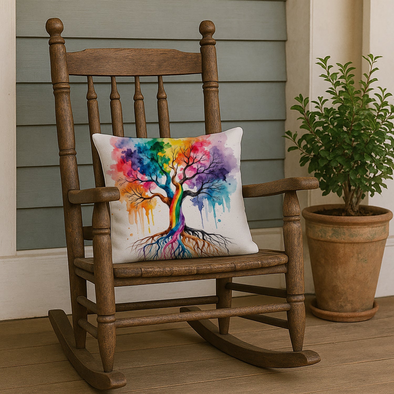 Rooted in Gay Pride Throw Pillow DAC8628PW1818