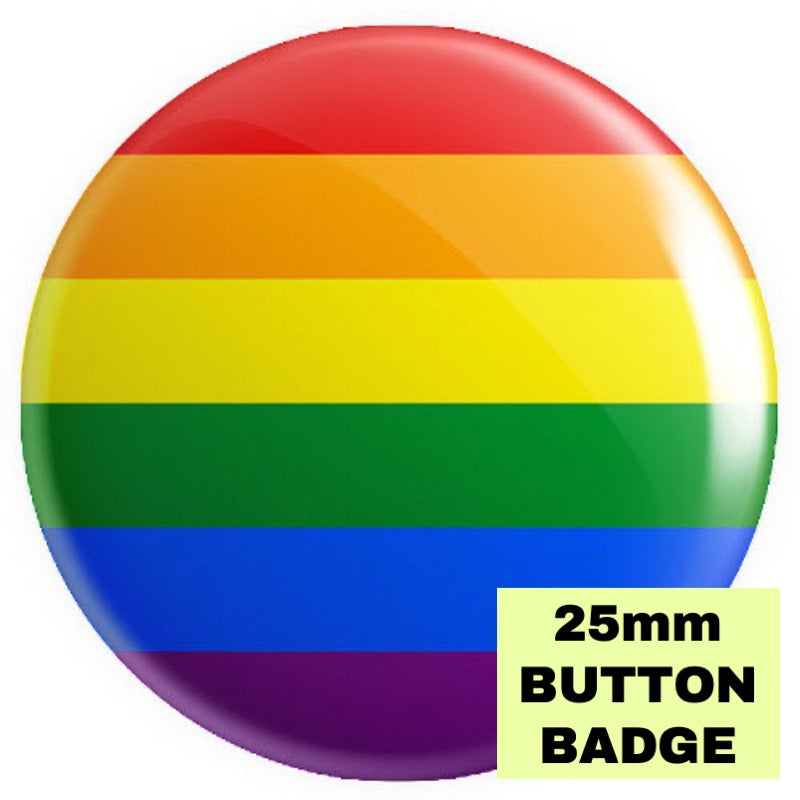 Rainbow Pride Flag Button Badge