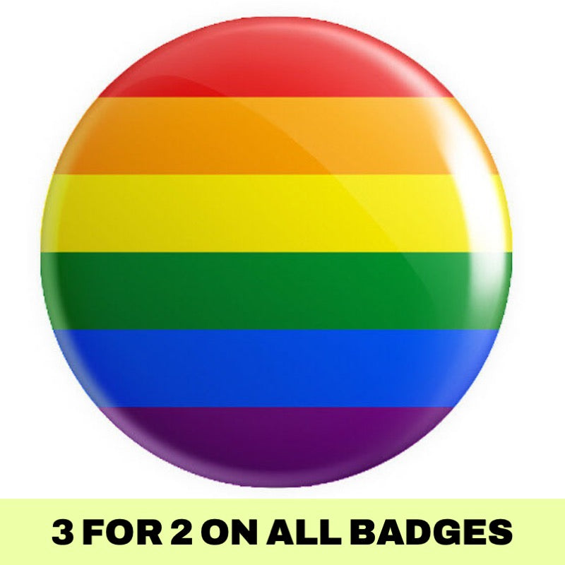 Rainbow Pride Flag Button Badge